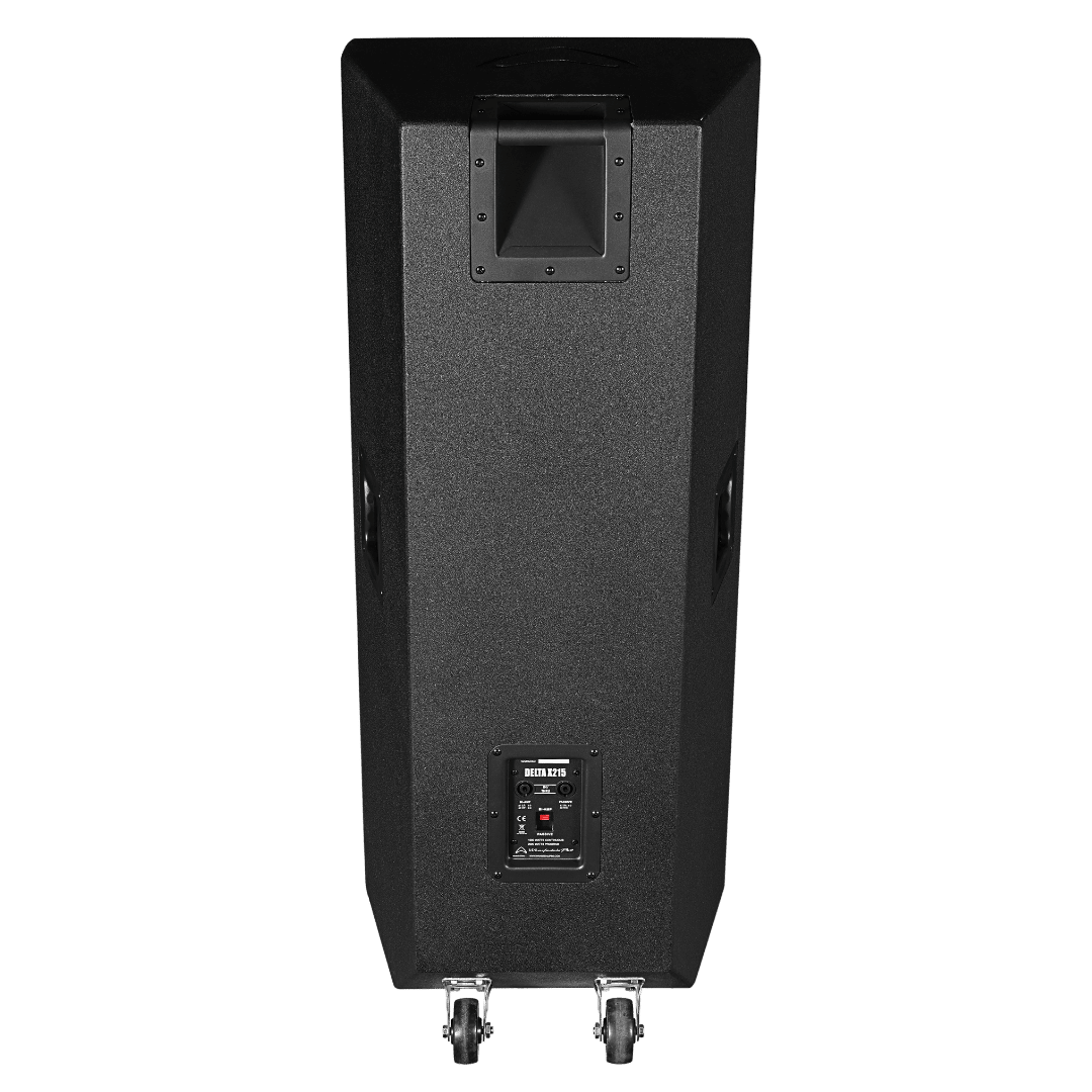 Wharfedale DELTA-X215 subwoofer rear panel inputs and DSP controls
