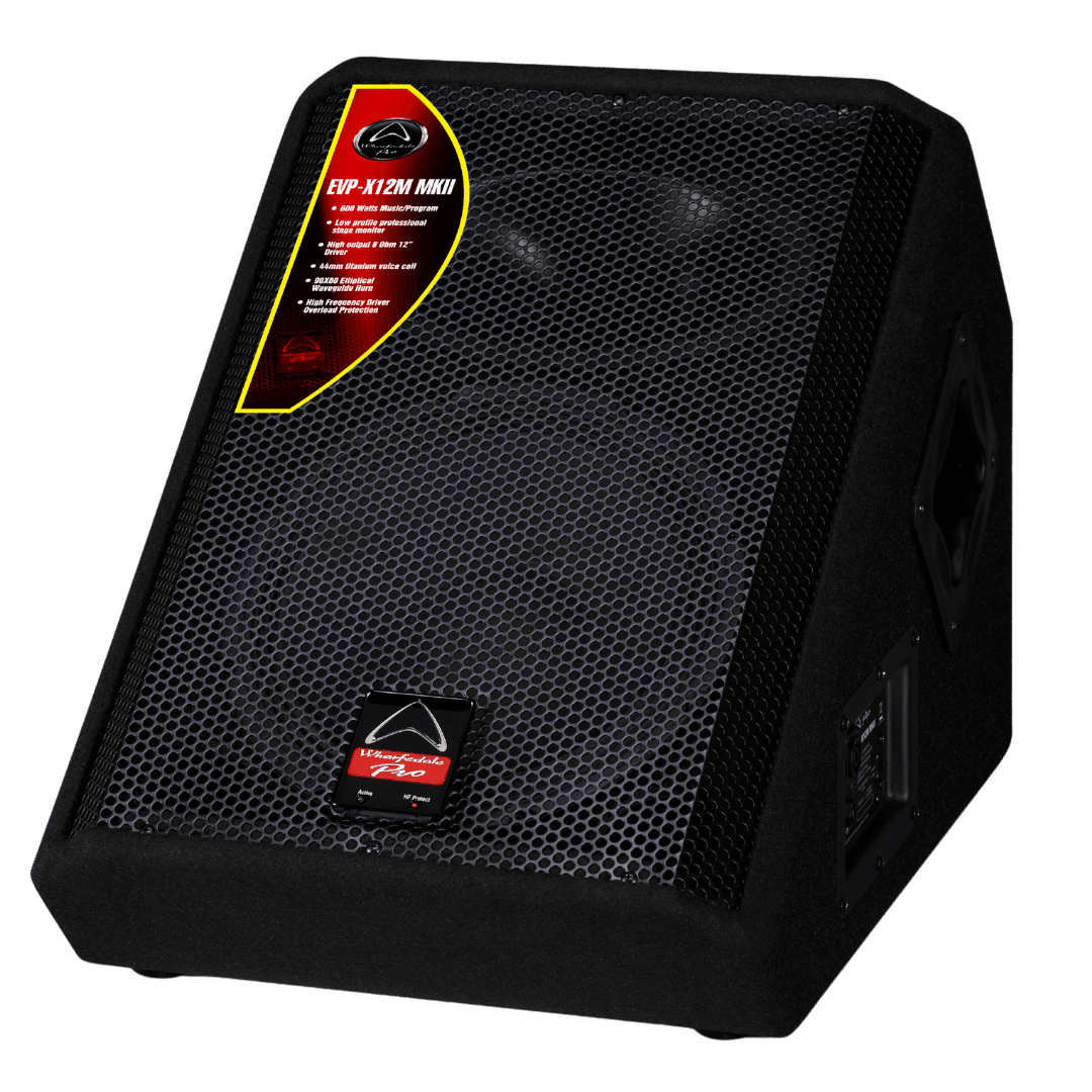 Wharfedale EVP-X12M MKII stage monitor front view, 12-inch passive floor wedge