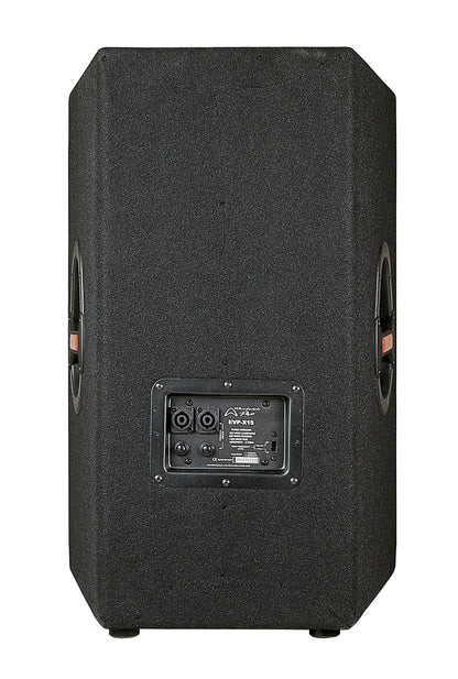 Wharfedale EVP-X15 passive PA speaker rear panel showing input terminals