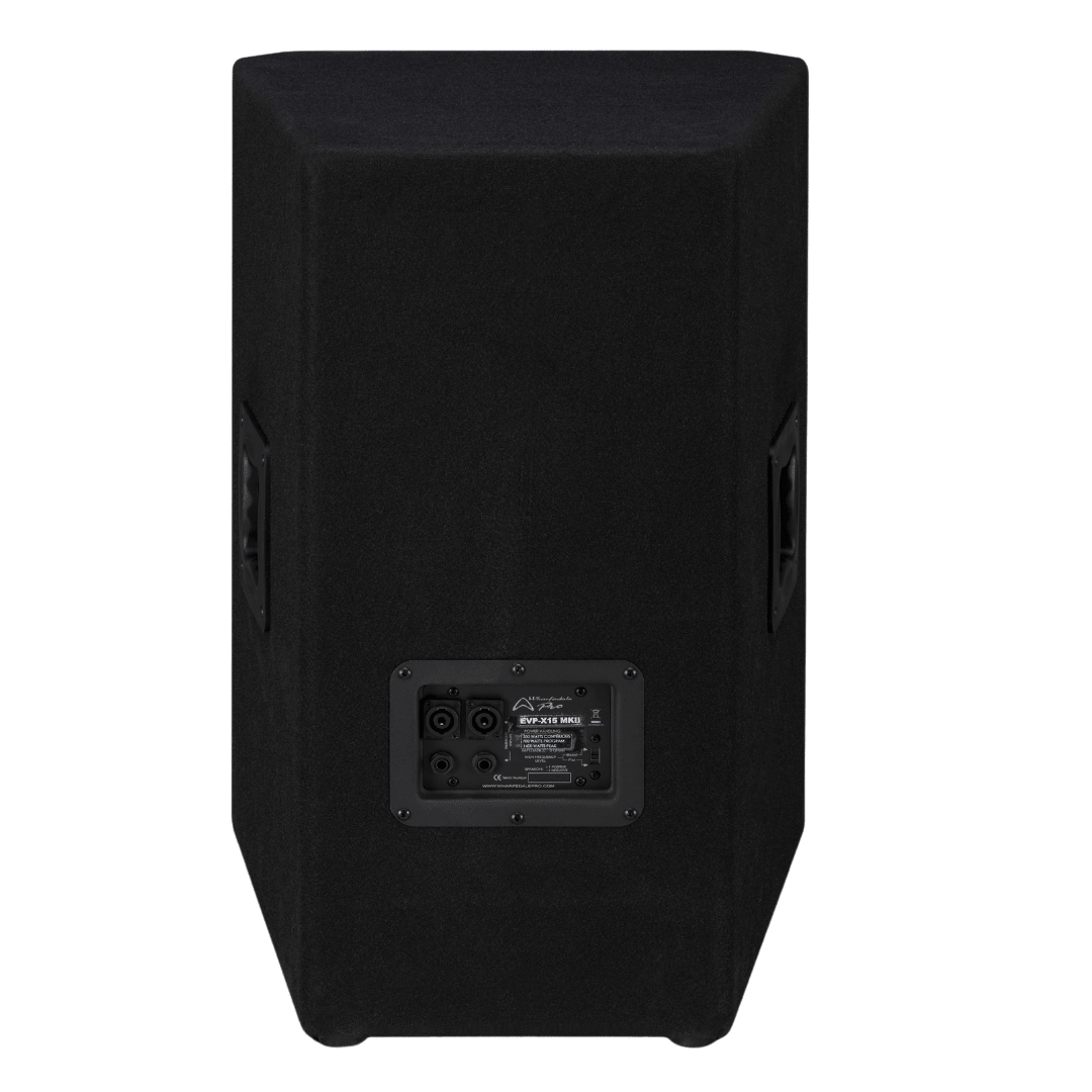 Wharfedale EVP-X15 MKII passive PA speaker rear input panel and binding posts