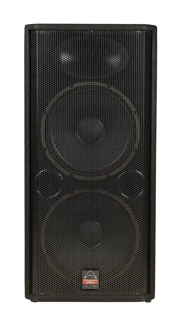 Wharfedale EVP-X215 passive PA speaker front view — dual 15" cabinet