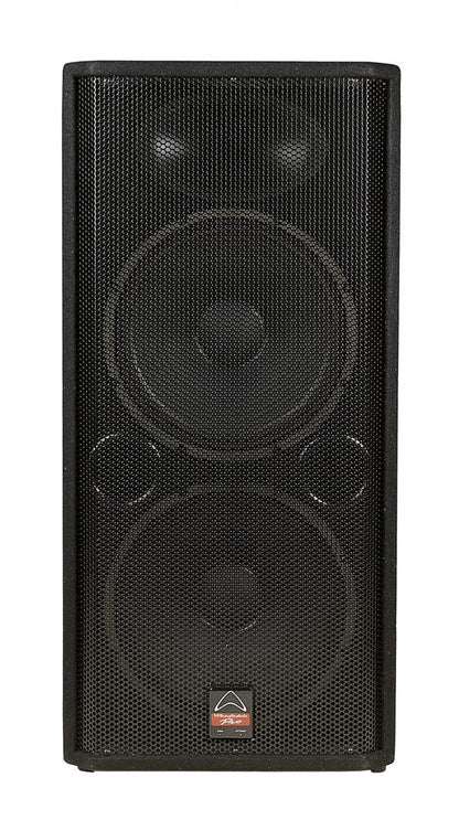 Wharfedale EVP-X215 passive PA speaker front view — dual 15" cabinet