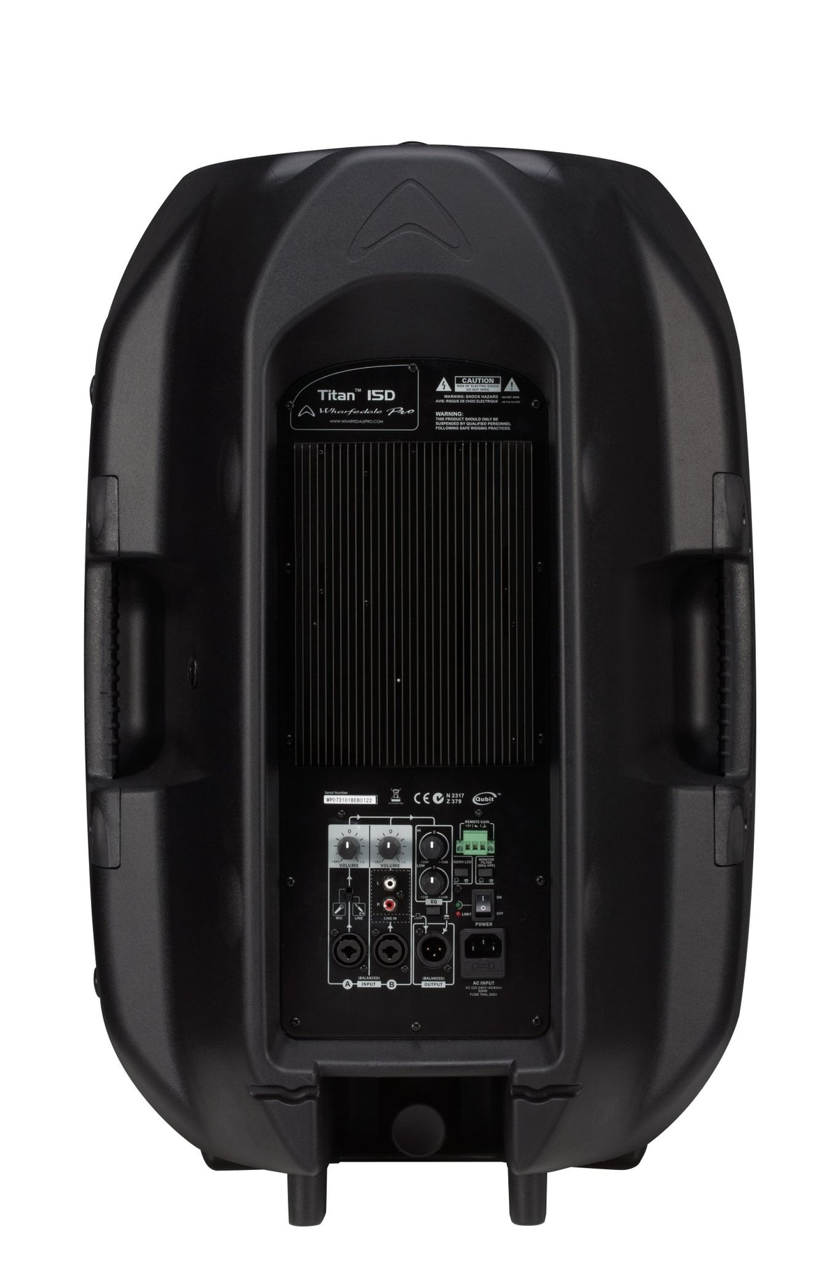 Wharfedale TITAN-15D active PA speaker XLR inputs and DSP controls