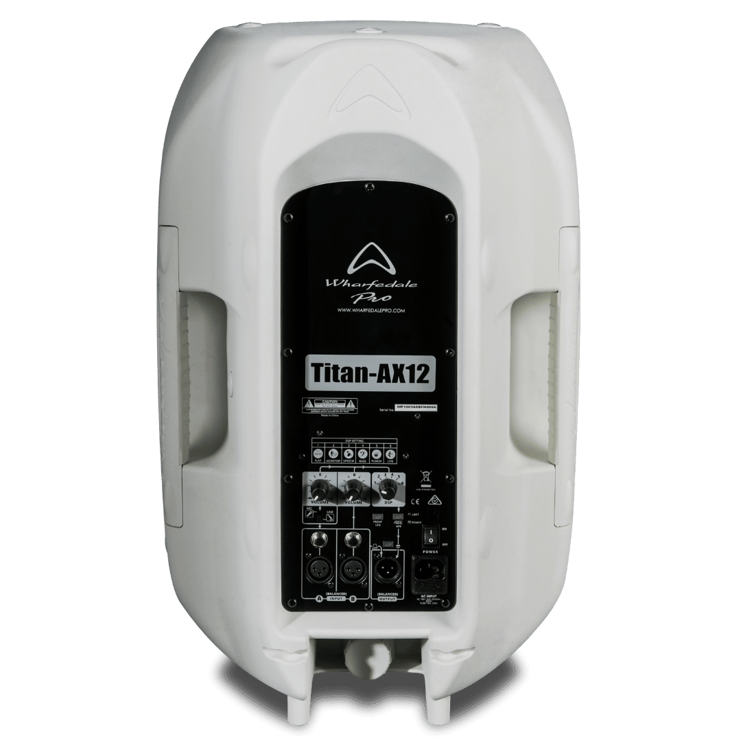 Wharfedale TITAN-AX12 active PA speaker M8 rigging points and tripod mount