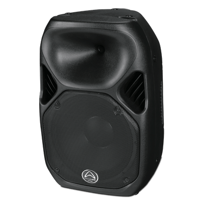 Wharfedale TITAN-AX12 active PA speaker side profile — IP54 polypropylene cabinet