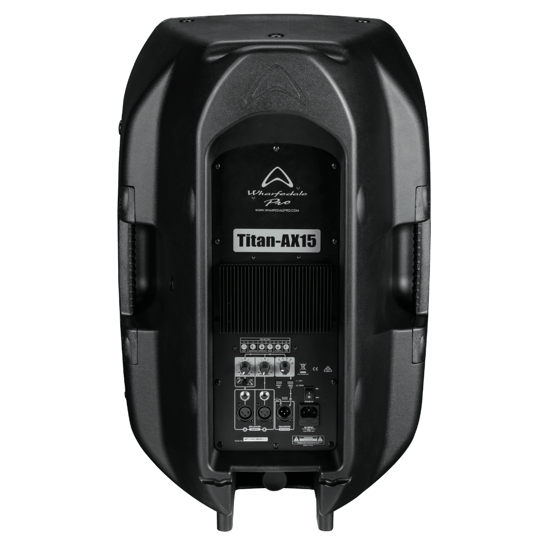 Wharfedale TITAN-AX15 active PA speaker DSP rear panel controls