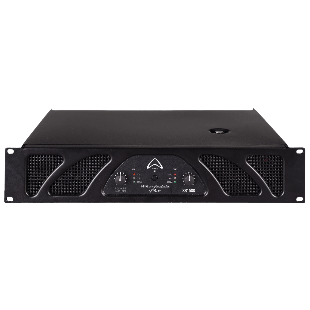 Wharfedale XR1500 power amplifier front panel view