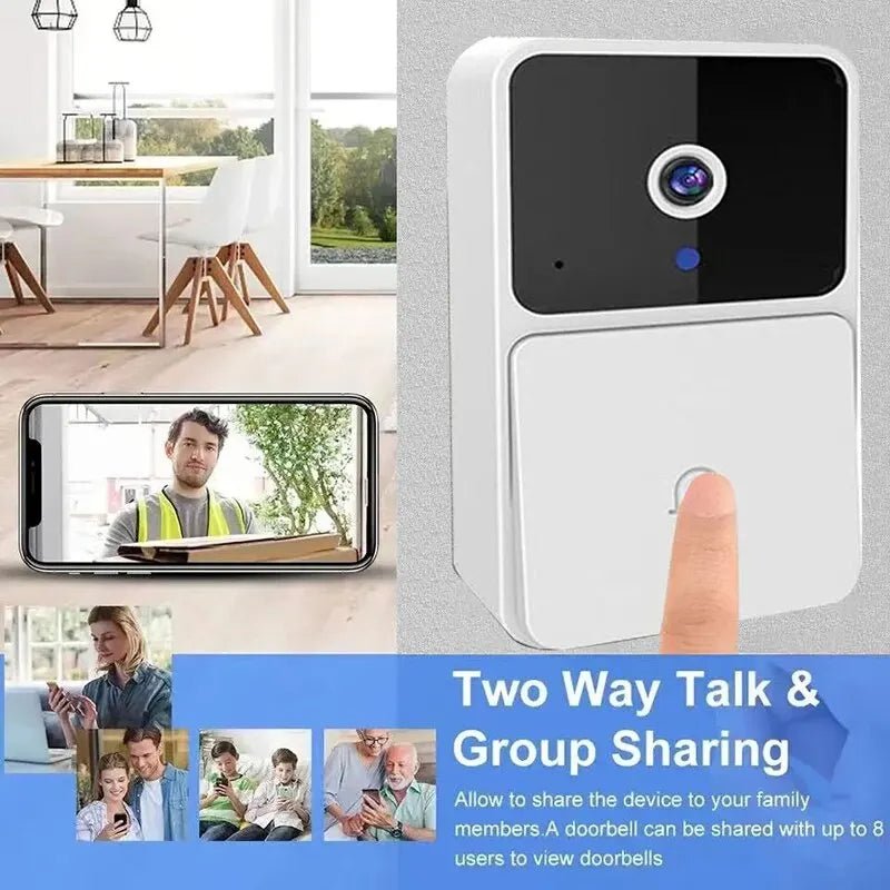 WIFI Video Doorbell Camera Wireless Night Vision Smart Home Security HD Door Bell Two Way Intercom Voice Change For Home - ZAMAR AUDIO SOLUTIONS