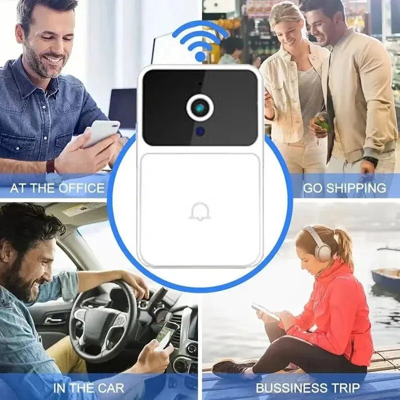 WIFI Video Doorbell Camera Wireless Night Vision Smart Home Security HD Door Bell Two Way Intercom Voice Change For Home - ZAMAR AUDIO SOLUTIONS