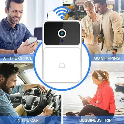 WIFI Video Doorbell Camera Wireless Night Vision Smart Home Security HD Door Bell Two Way Intercom Voice Change For Home - ZAMAR AUDIO SOLUTIONS