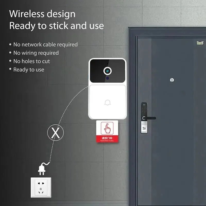 WIFI Video Doorbell Camera Wireless Night Vision Smart Home Security HD Door Bell Two Way Intercom Voice Change For Home - ZAMAR AUDIO SOLUTIONS
