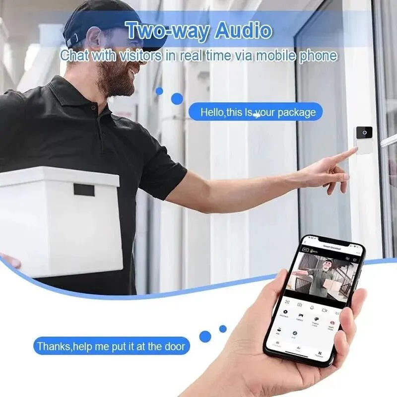 WIFI Video Doorbell Camera Wireless Night Vision Smart Home Security HD Door Bell Two Way Intercom Voice Change For Home - ZAMAR AUDIO SOLUTIONS
