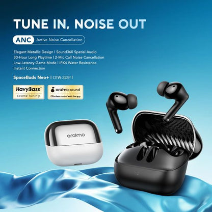 Oraimo OTW‑323P SpaceBuds Neo+ — ANC Spatial Audio Wireless Earbuds, 30‑Hour Playtime, Nairobi Delivery