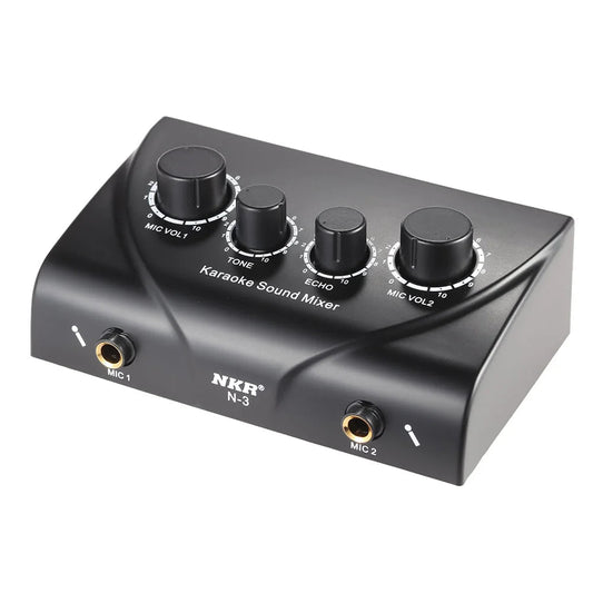 Wireless Karaoke Microphone Echo Sound Mixer – Digital Audio Mixer, 2 Mic Inputs, for TV/PC Amplifier, Perfect for Music Parties - ZAMAR AUDIO SOLUTIONS