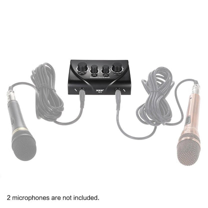 Wireless Karaoke Microphone Echo Sound Mixer – Digital Audio Mixer, 2 Mic Inputs, for TV/PC Amplifier, Perfect for Music Parties - ZAMAR AUDIO SOLUTIONS