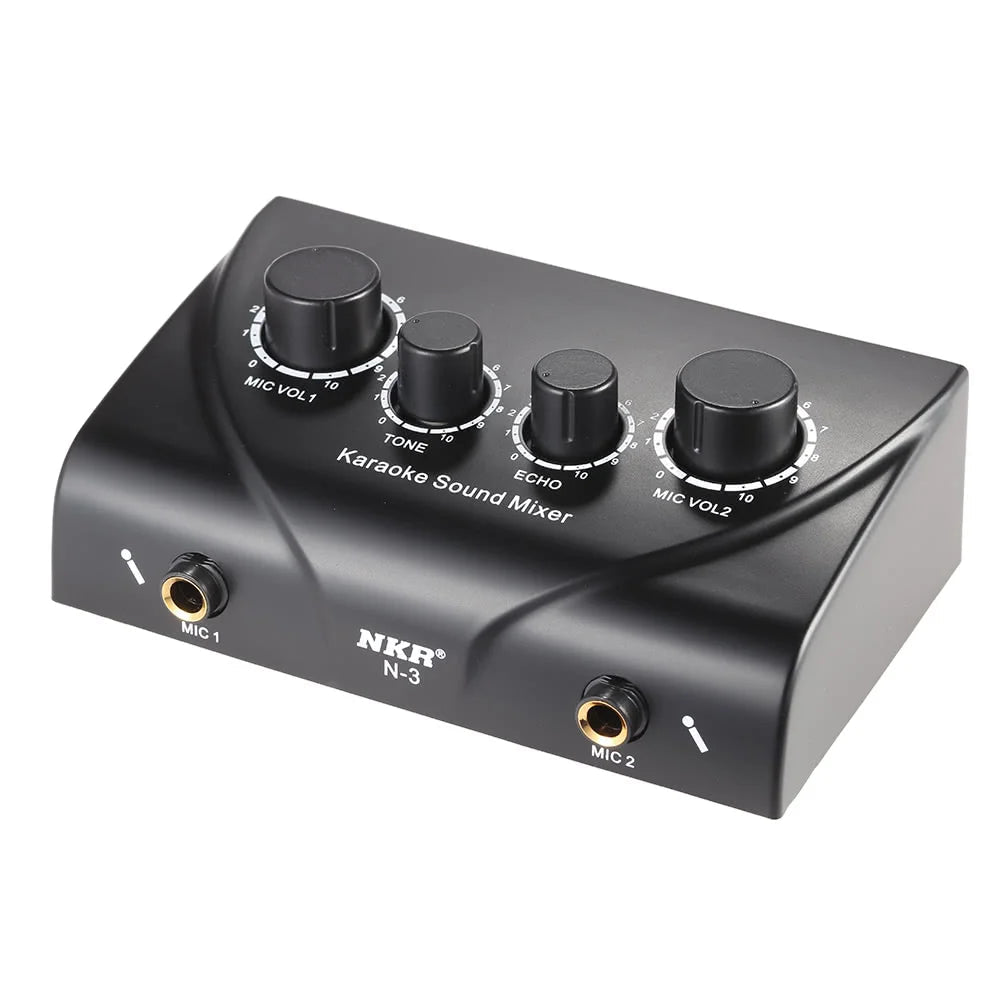 Wireless Karaoke Microphone Echo Sound Mixer – Digital Audio Mixer, 2 Mic Inputs, for TV/PC Amplifier, Perfect for Music Parties - ZAMAR AUDIO SOLUTIONS