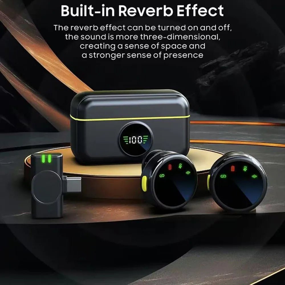 Wireless Lavalier Lapel Microphone – Noise Reduction, Live Game Video Interview Audio Recording for iPhone, Android, Type - C with Magnetic Clip and Charging Box - ZAMAR AUDIO SOLUTIONS