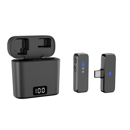 Wireless Lavalier Microphone – Mini Portable Lapel Mic, Dual - Channel Audio Video Voice Recording, LCD Display, for iPhone Android Live Stream - ZAMAR AUDIO SOLUTIONS
