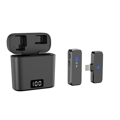 Wireless Lavalier Microphone – Mini Portable Lapel Mic, Dual-Channel Audio Video Voice Recording, LCD Display, for iPhone Android Live Stream - ZAMAR AUDIO SOLUTIONS