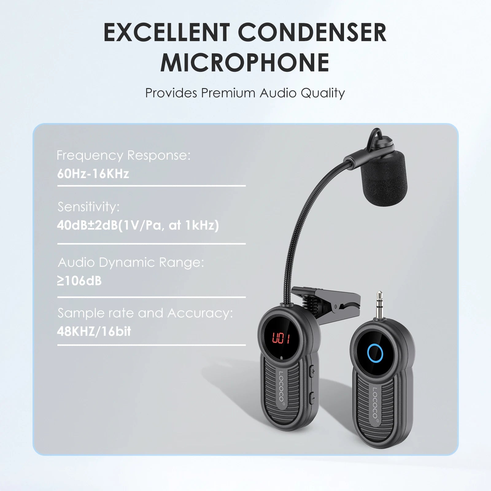 XIAOKOA LG - 06 Saxophone Microphone – UHF Professional Stage Equipment for Trumpet, Trombone, and Outdoor Performances - ZAMAR AUDIO SOLUTIONS