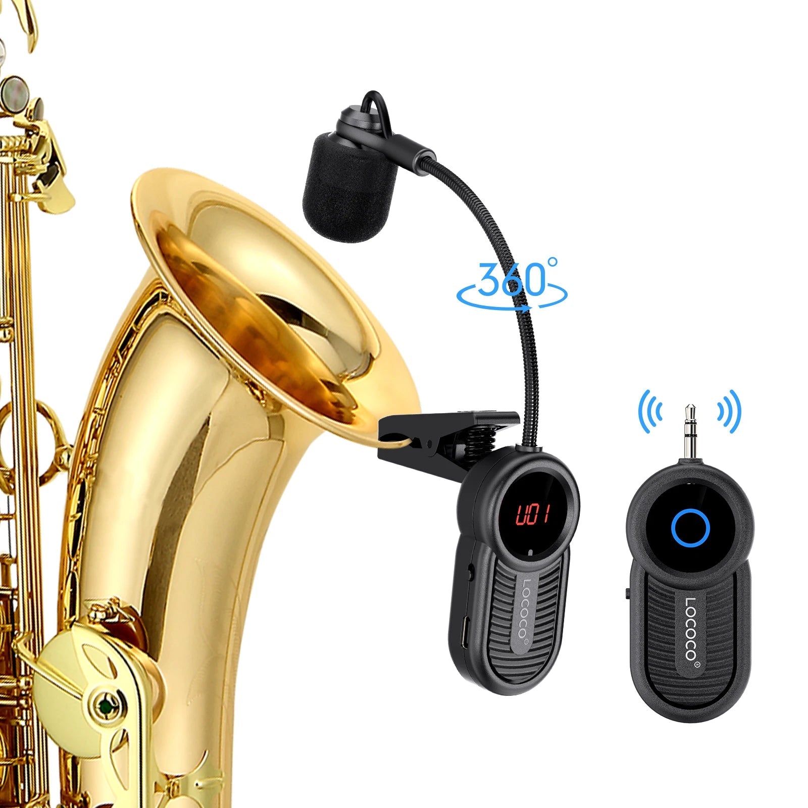 XIAOKOA LG - 06 Saxophone Microphone – UHF Professional Stage Equipment for Trumpet, Trombone, and Outdoor Performances - ZAMAR AUDIO SOLUTIONS