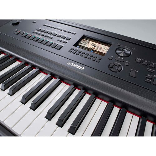 Yamaha DGX-670 keyboard close-up showing key action
