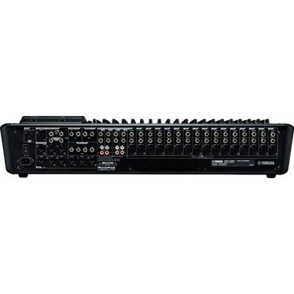 Yamaha MGP24X mixer Kenya rear panel showing XLR inputs, matrix outputs, USB port, and group bus connections