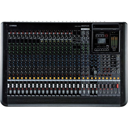 Yamaha MGP24X mixer Kenya top-down view of channel strip layout with EQ, AUX sends, and one-knob compressors