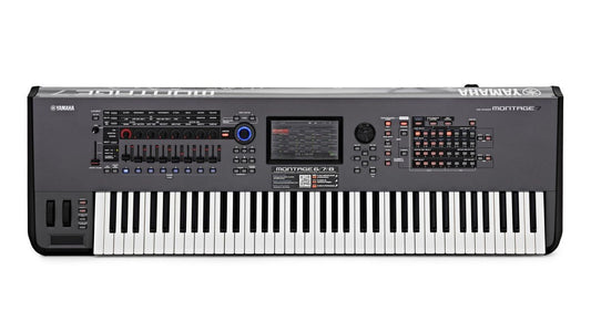 Yamaha Montage M7 synthesizer – 76-key flagship with aftertouch, front view