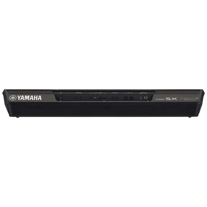 Yamaha PSR-SX720+ Bluetooth arranger keyboard rear connectivity panel showing USB, audio outputs and Bluetooth indicator