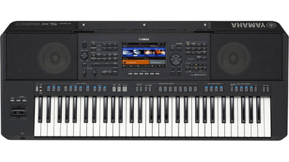 Yamaha PSR-SX920 Kenya overhead view showing keys, touchscreen, control knobs and illuminated buttons