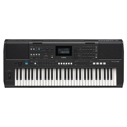 Yamaha PSR-E483 Kenya 61-key portable arranger keyboard front view — available at Zamar Audio Solutions