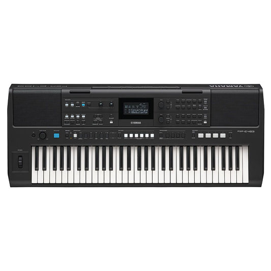 Yamaha PSR-E483 Kenya 61-key portable arranger keyboard front view — available at Zamar Audio Solutions