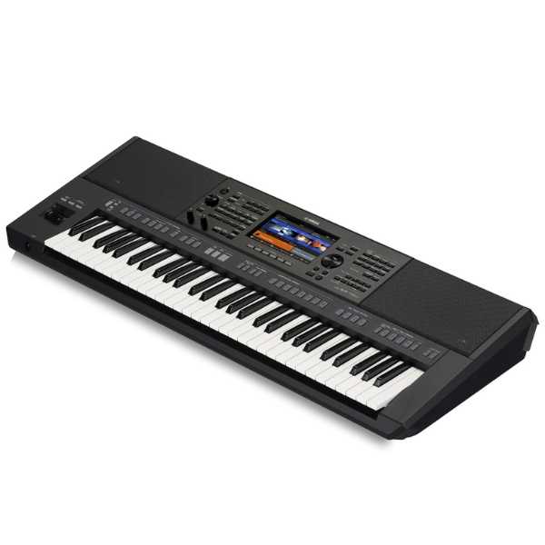 Yamaha PSR-SX720 arranger keyboard Kenya – side-angled perspective showing key depth, joystick, and touchscreen display`