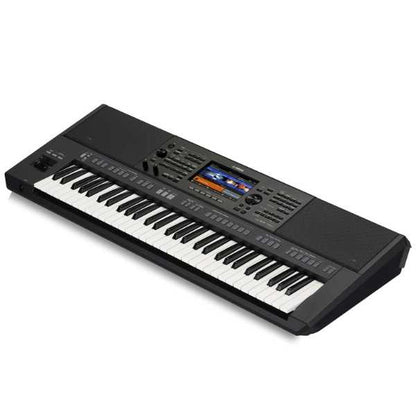 Yamaha PSR-SX720 arranger keyboard Kenya – side-angled perspective showing key depth, joystick, and touchscreen display`