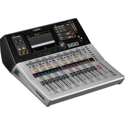 Yamaha TF1 digital mixer front panel with TouchFlow touchscreen