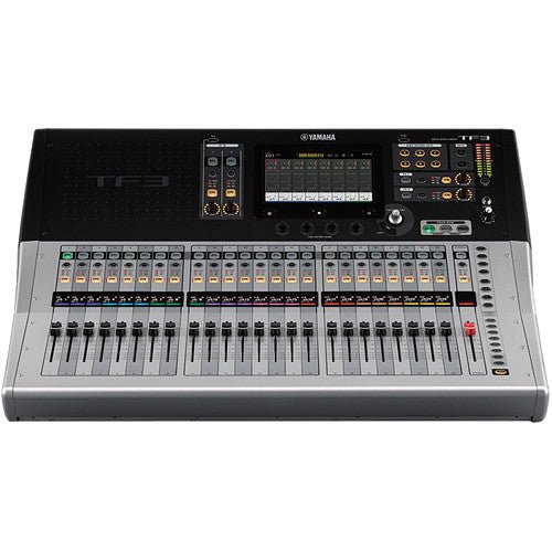 Yamaha TF3 digital mixer front view — 48-input TouchFlow console