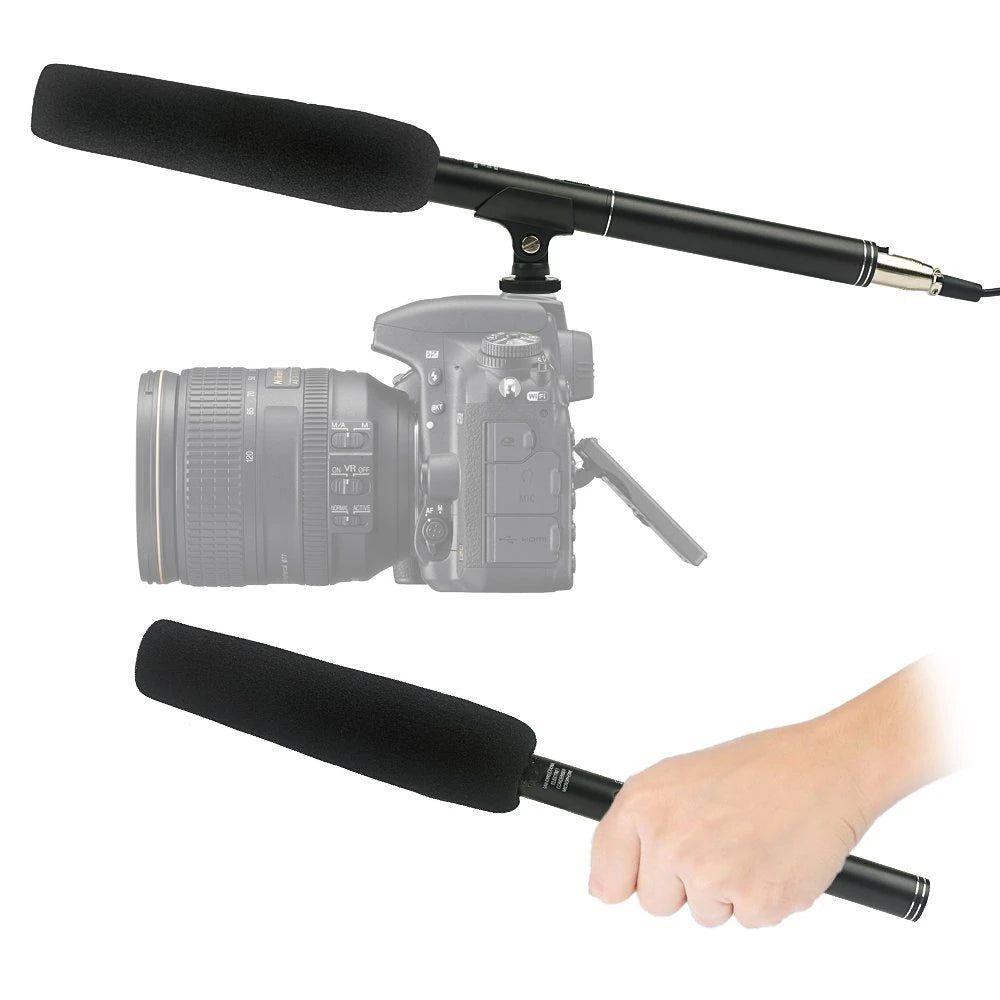 YIXIANG Professional Shotgun Interview Microphone – Directional Condenser Mic for Canon, Nikon, Sony DSLR, and DV Camcorders - ZAMAR AUDIO SOLUTIONS