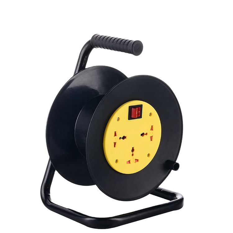 50m extension cable reel with steel frame and 1.5mm copper cable on portable reel
