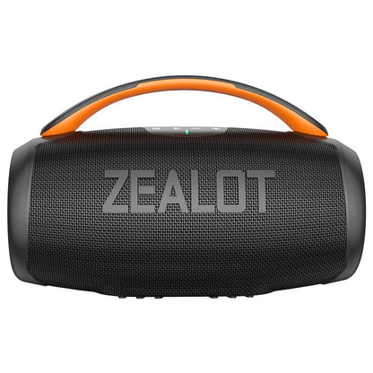 ZEALOT P11 Bluetooth Speaker side profile showing Type-C charging port and body depth, Grey variant