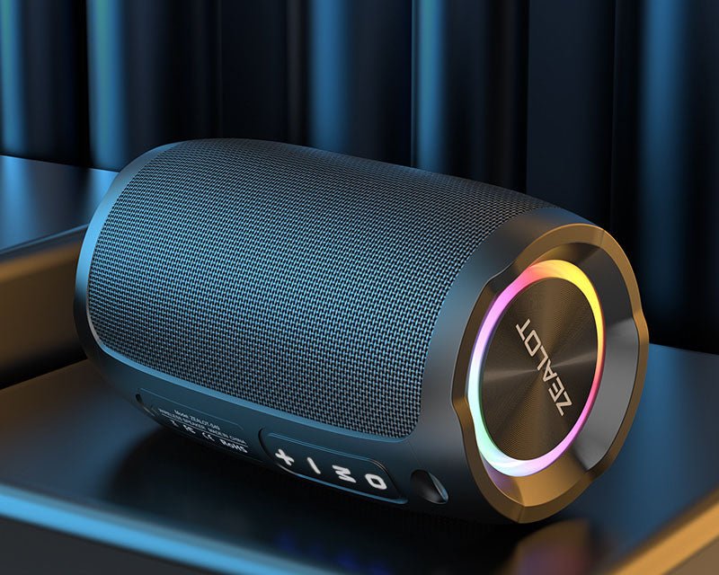 ZEALOT S49 Bluetooth speaker Kenya – side profile showing Type-C port and rugged housing