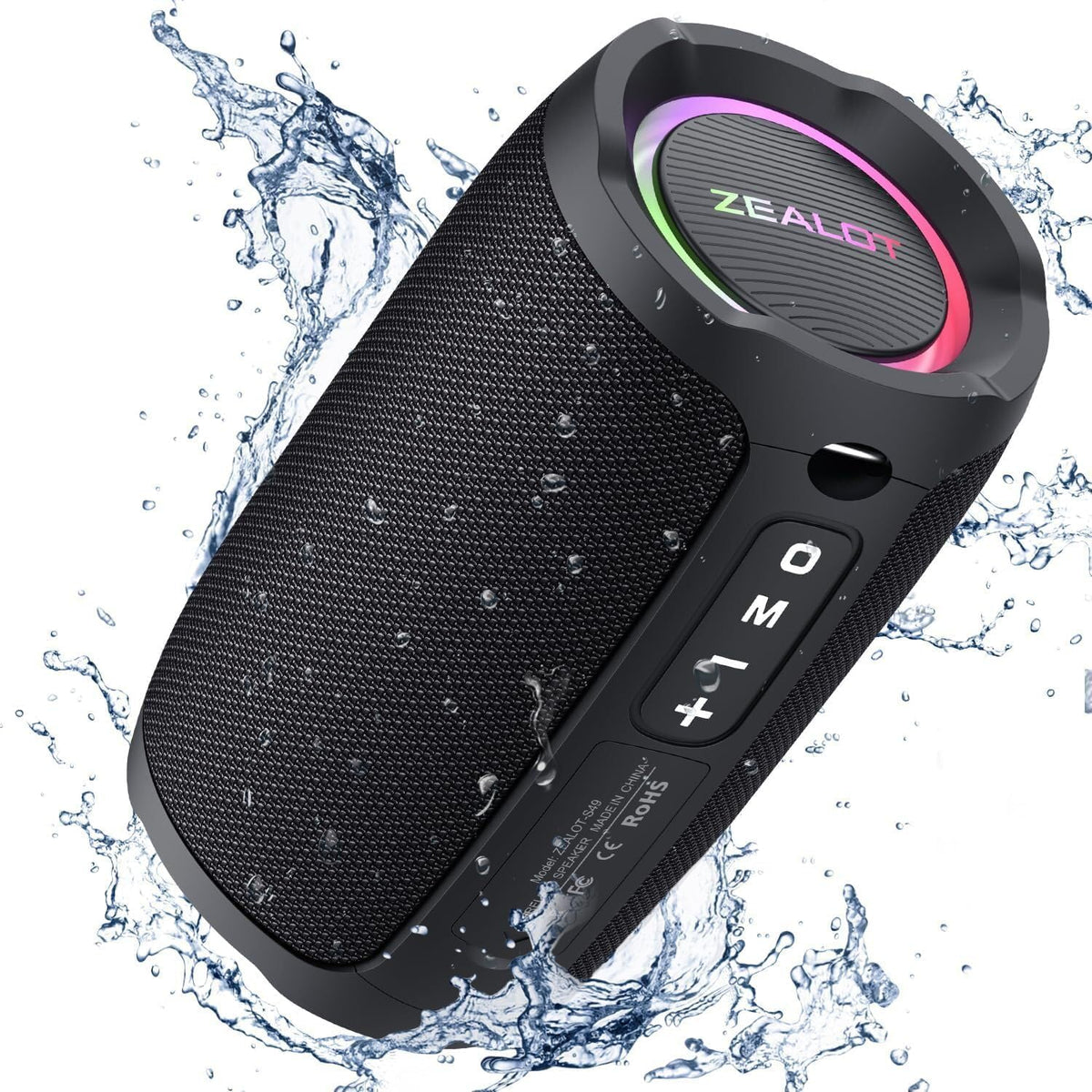 ZEALOT S49 Bluetooth speaker Kenya – front view, 10W IP67 waterproof portable speaker