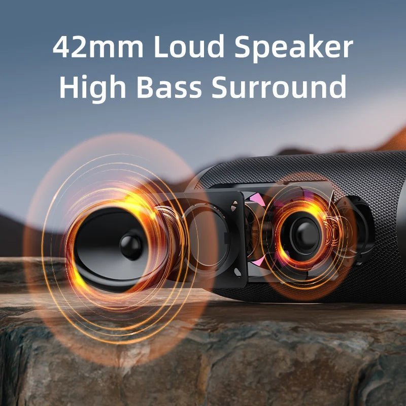 ZEALOT S76 Bluetooth speaker Kenya side profile showing rubber end cap and carry handle detail