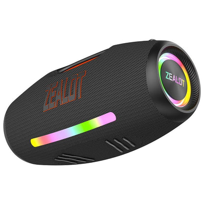 ZEALOT S89 Bluetooth Speaker rear panel with control buttons and power bank output port