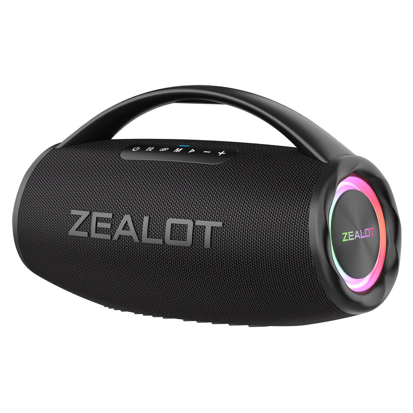 ZEALOT S97 Bluetooth Speaker Kenya — IPX6 waterproof rating, side profile showing Type-C charging port