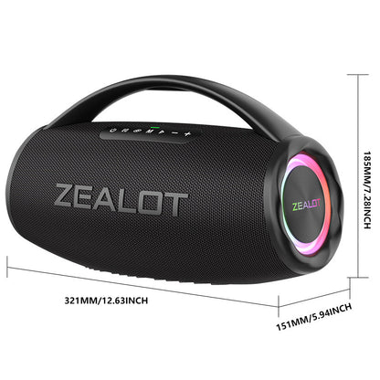 ZEALOT S97 Bluetooth Speaker Kenya — IPX6 waterproof rating, side profile showing Type-C charging port