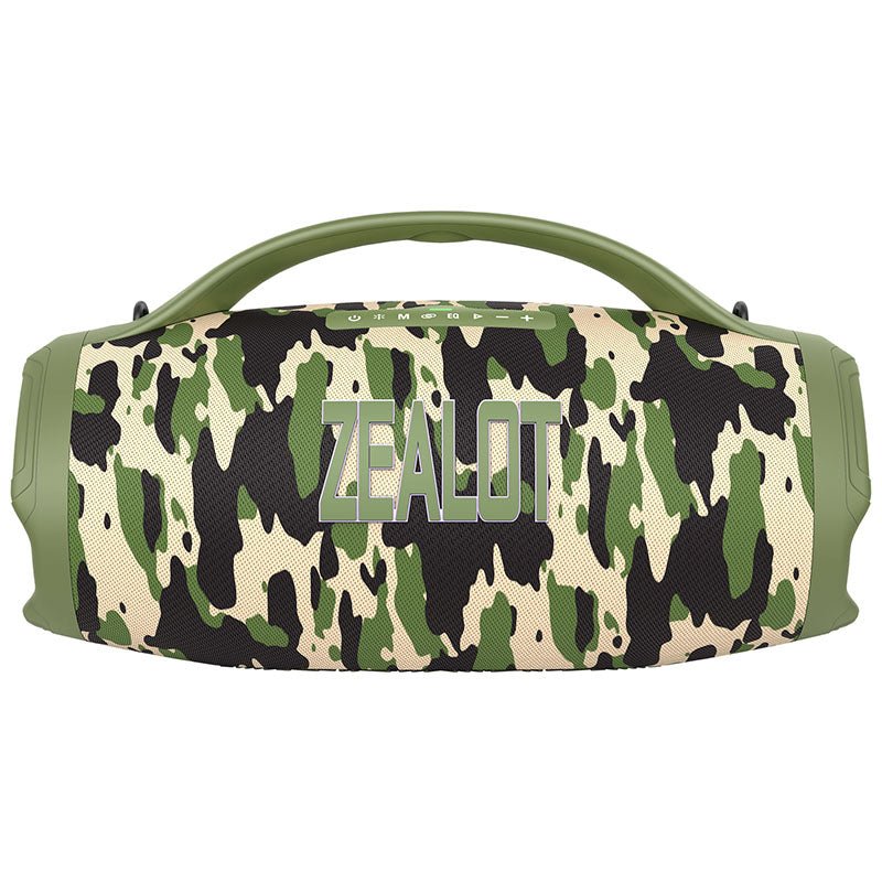 ZEALOT S98 160W Bluetooth speaker in Camouflage colorway — rugged outdoor build