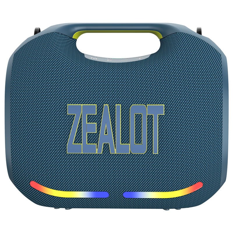 ZEALOT ZE01 waterproof speaker side profile, Type-C charging, 120W portable audio Kenya Navyblue