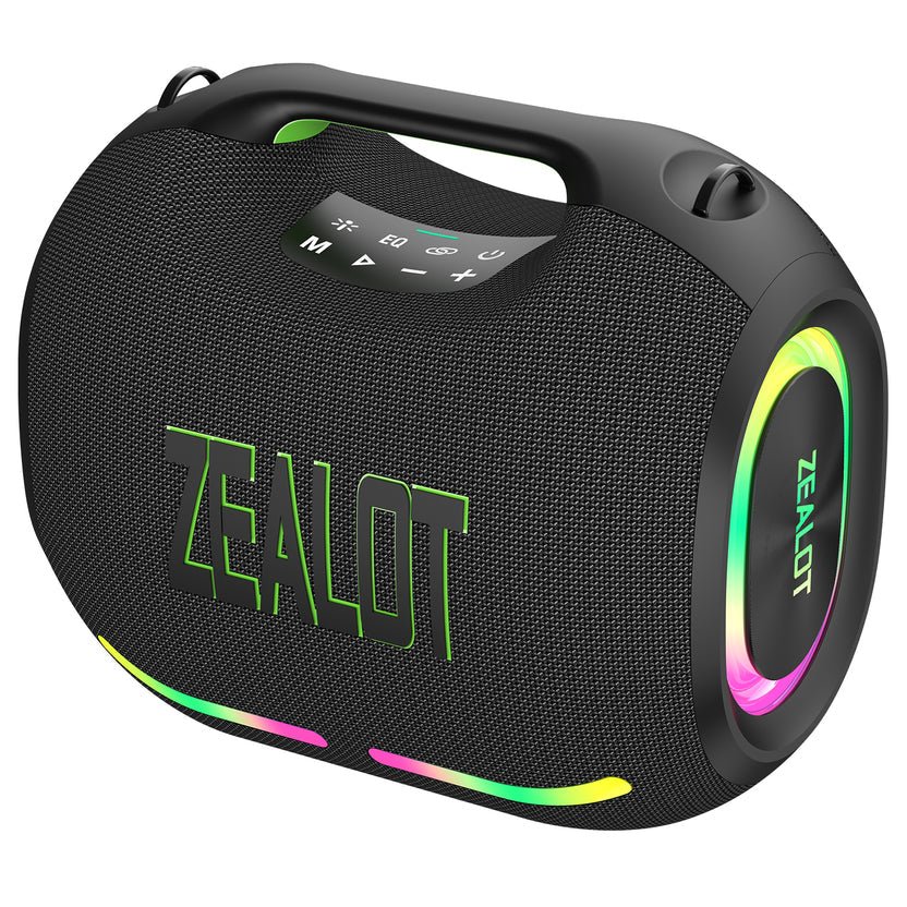 ZEALOT ZE01 waterproof speaker side profile, Type-C charging, 120W portable audio Kenya