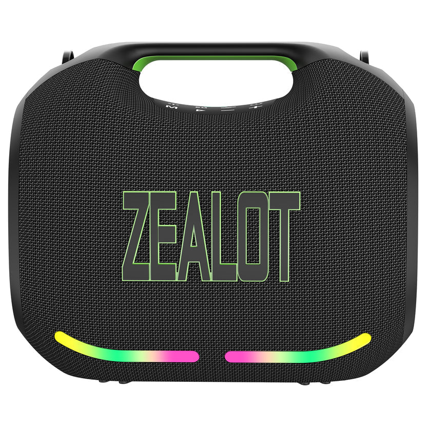 ZEALOT ZE01 waterproof speaker front view, 120W Bluetooth 5.4, IPX6 rated, Kenya